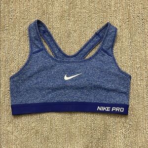 Nike Blue Sports Bra Racerback Moisture-Wicking